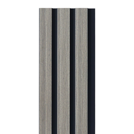GREY OAK 3D SLAT WALL CLADDING PANEL WATERPROOF