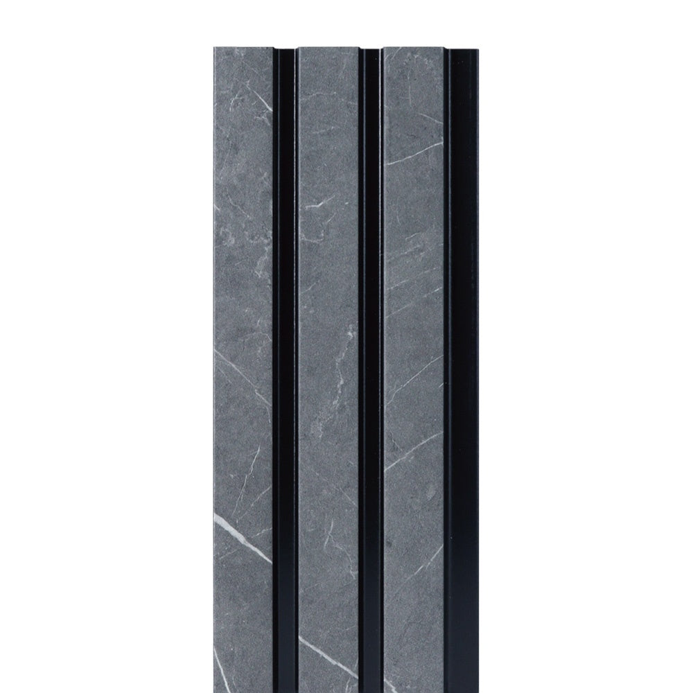 GREY ONYX 3D SLAT WALL CLADDING PANEL WATERPROOF