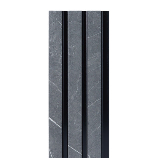 GREY ONYX 3D SLAT WALL CLADDING PANEL WATERPROOF