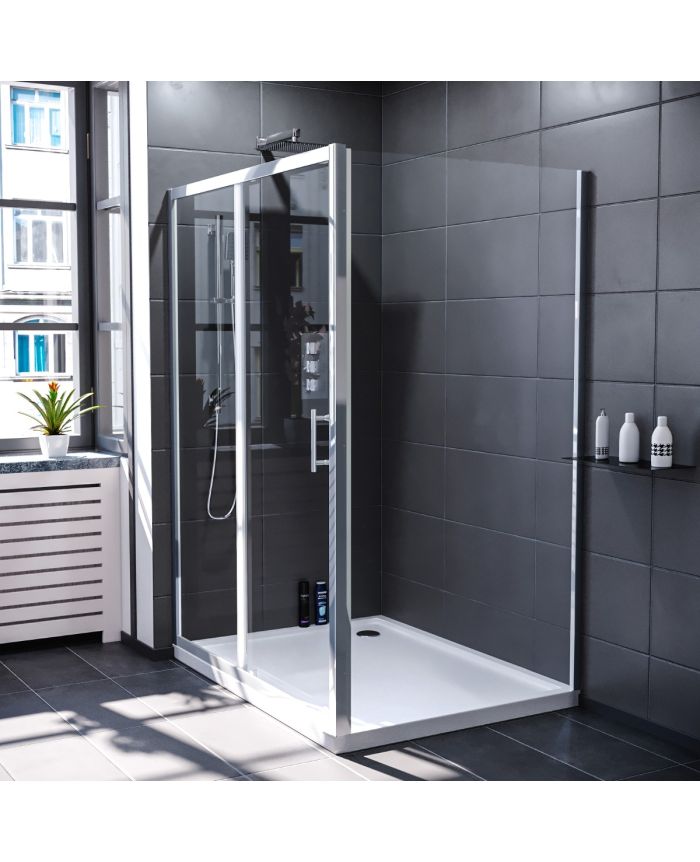 Hygen 6mm Chrome Sliding Shower Door 1000mm