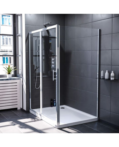 Hygen 6mm Chrome Sliding Shower Door 1000mm