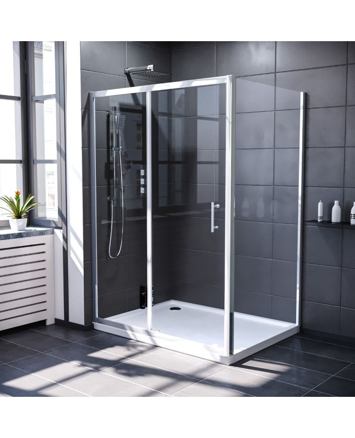 Hygen 6mm Chrome Sliding Shower Door 1000mm