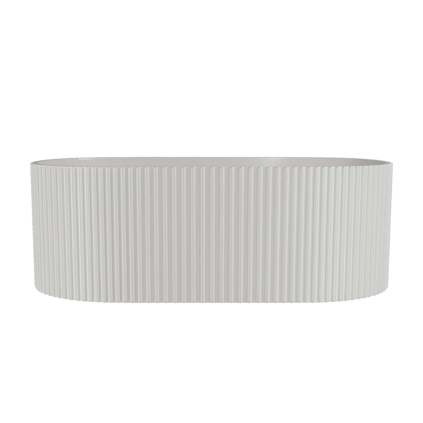 Fluted 1700 x 780 x 580 Oval Freestanding Bath