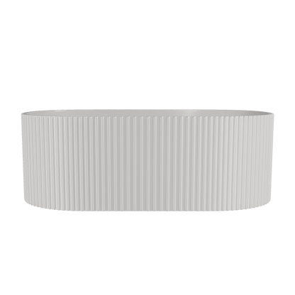 Fluted 1700 x 780 x 580 Oval Freestanding Bath