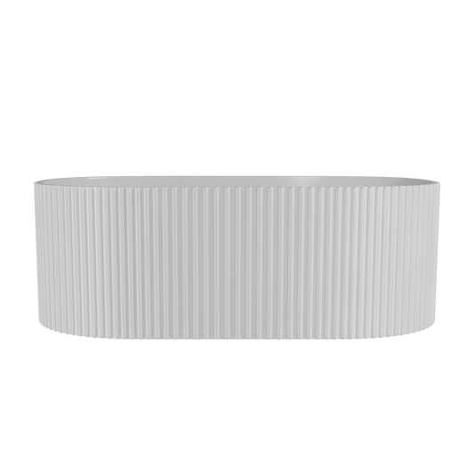 Fluted 1700 x 780 x 580 Oval Freestanding Bath