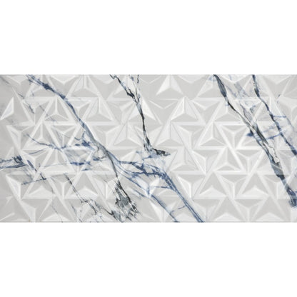 Oikas Blue Decor 30cm x 60cm Wall Tile