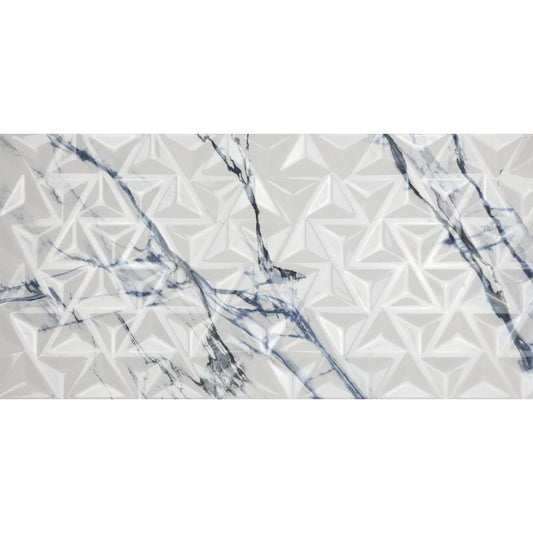 Oikas Blue Decor 30cm x 60cm Wall Tile