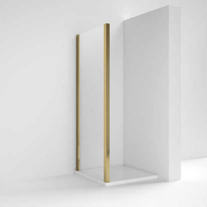 Hygen 6mm Brushed Brass Sliding Shower Door 1000mm