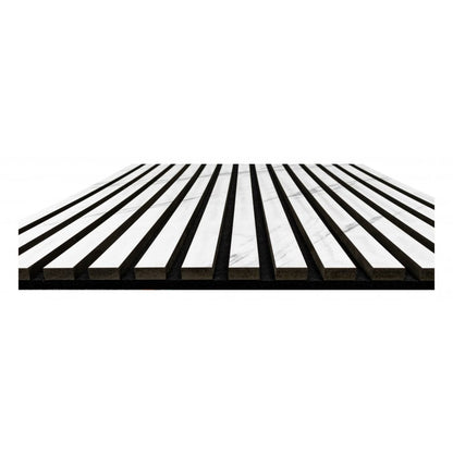 White Marble Acoustic Wood Panel 240cm x 60cm x 21mm