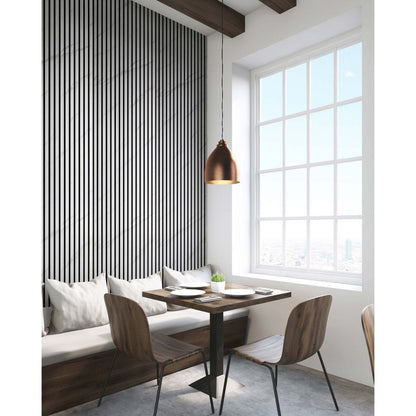 White Marble Acoustic Wood Panel 240cm x 60cm x 21mm